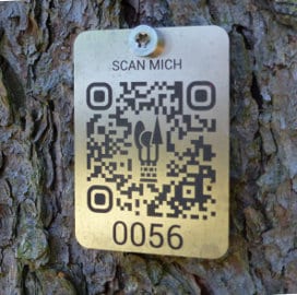 QR-Codes liefern detaillierte Informationen: Baum- oder Felsnummer, Baumart, Anzahl der freien Grabstellen, Preise etc.